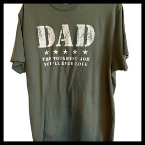Way To Celebrate! Father's Day Dad T-Shirt Olive Green Size XL Gift